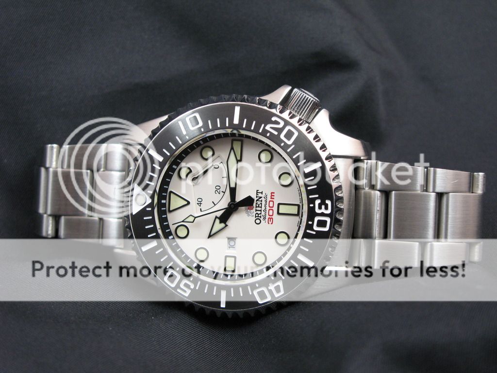orient diver white dial